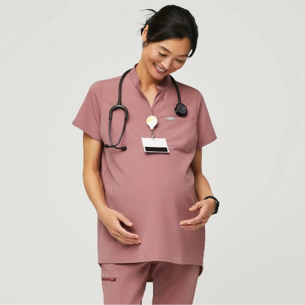 Figs Maternity Scrub Set Mineral Mauve Size L / XL T